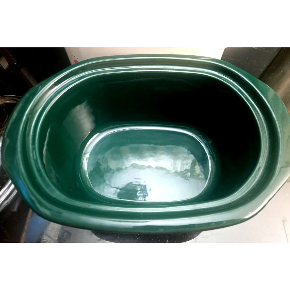 Vintage Rival Crock-Pot 3755 Herb Garden 5.5 Qt Slow Cooker Green Made in USA